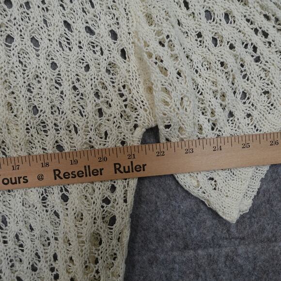 Velvet Graham Spencer Top Womens P Small Crochet Open Linen Dolman Sleeve Beachy - Picture 7 of 9